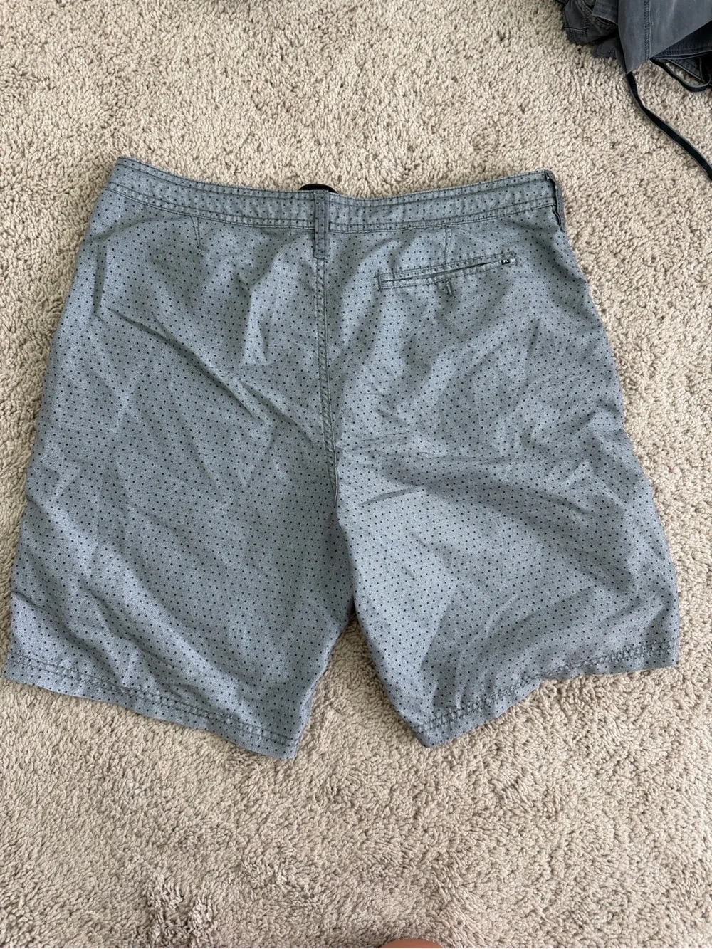 Hurley Men's Light Gray Perforated Swim Board Shorts